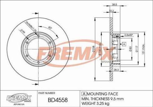 FREMAX BD-5357-KT - Bremžu diski autodraugiem.lv