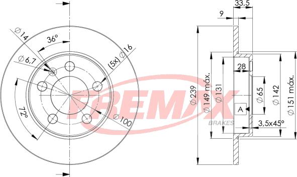 FREMAX BD-5311 - Bremžu diski autodraugiem.lv