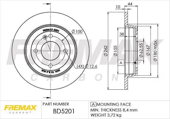FREMAX BD-5201 - Bremžu diski autodraugiem.lv