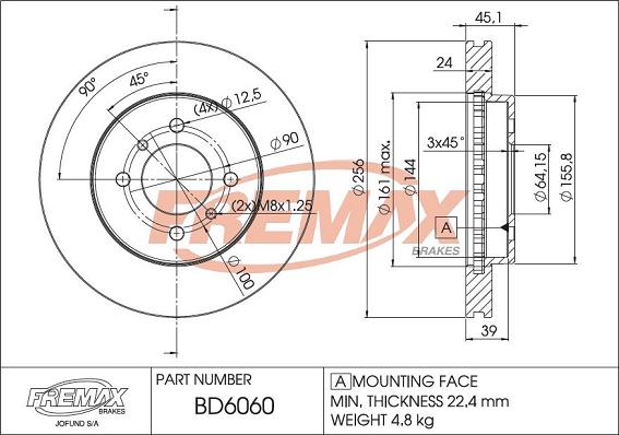 FREMAX BD-6060 - Bremžu diski autodraugiem.lv