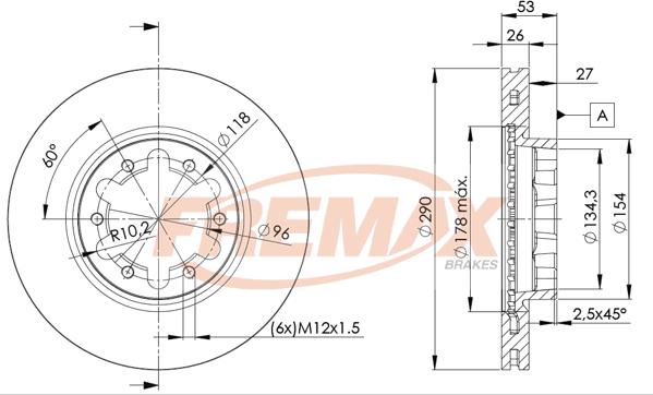 FREMAX BD-6031 - Bremžu diski autodraugiem.lv