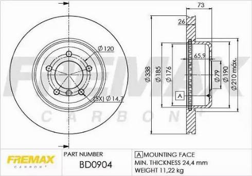 FREMAX BD-0904 - Bremžu diski autodraugiem.lv