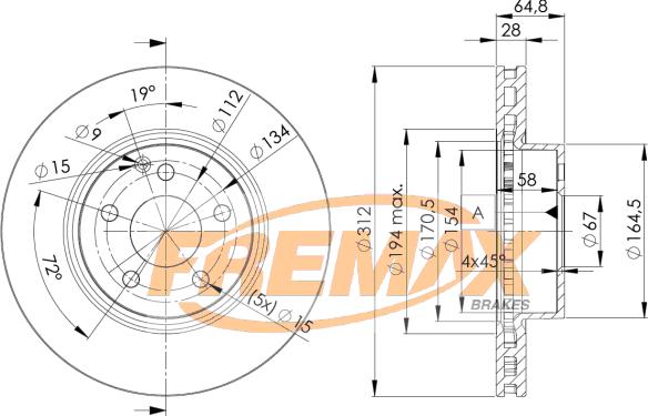 FREMAX BD-0414 - Bremžu diski autodraugiem.lv