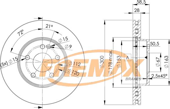 FREMAX BD-0415 - Bremžu diski autodraugiem.lv