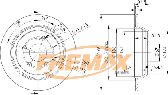 FREMAX BD-0416 - Bremžu diski autodraugiem.lv