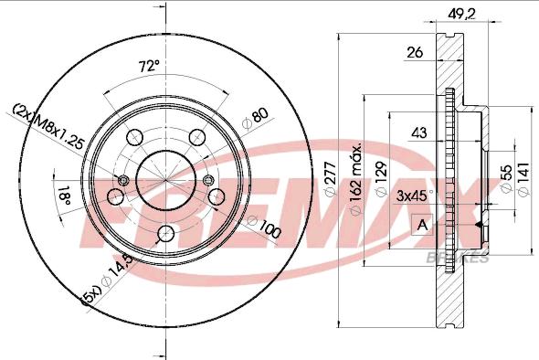 FREMAX BD-0504 - Bremžu diski autodraugiem.lv