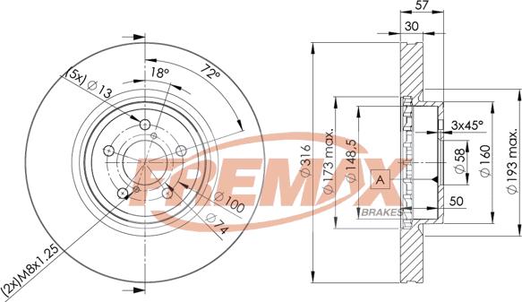 FREMAX BD-0035 - Bremžu diski autodraugiem.lv