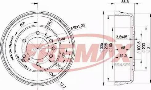 FREMAX BD-0022 - Bremžu trumulis autodraugiem.lv