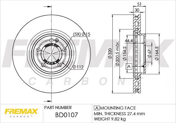 FREMAX BD-0107 - Bremžu diski autodraugiem.lv