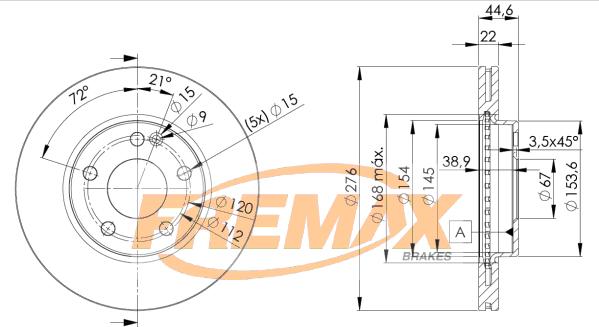 FREMAX BD-0111 - Bremžu diski autodraugiem.lv