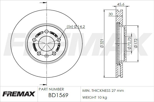 FREMAX BD-1569 - Bremžu diski autodraugiem.lv