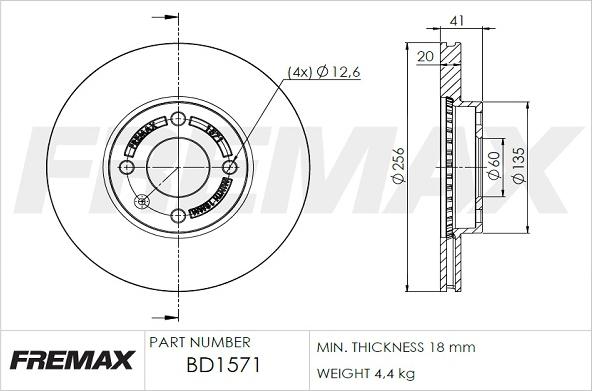 FREMAX BD-1571 - Bremžu diski autodraugiem.lv