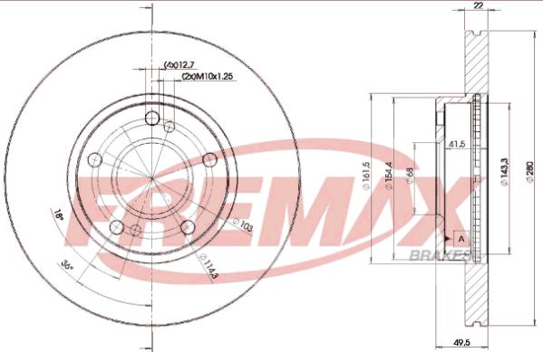 FREMAX BD-1057 - Bremžu diski autodraugiem.lv