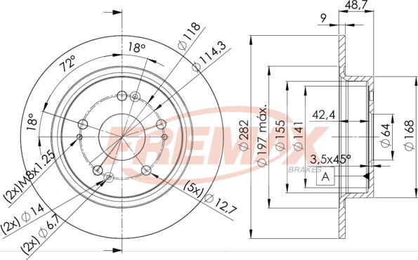 FREMAX BD-1258 - Bremžu diski autodraugiem.lv