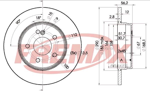 FREMAX BD-1213 - Bremžu diski autodraugiem.lv