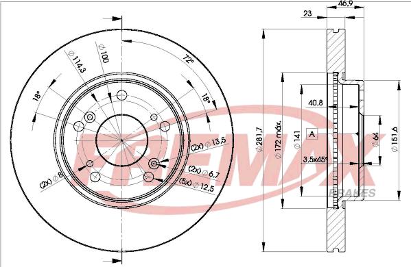 FREMAX BD-1705 - Bremžu diski autodraugiem.lv