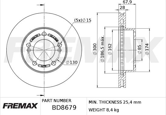 FREMAX BD-8679 - Bremžu diski autodraugiem.lv