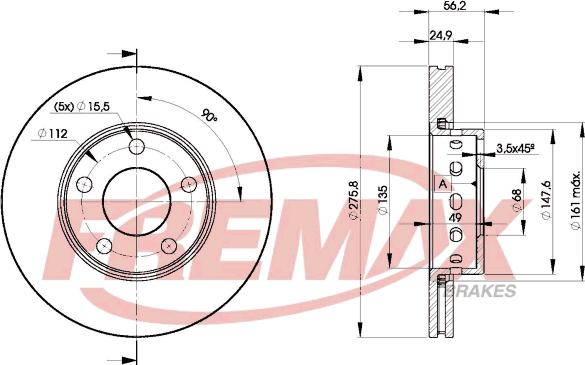 FREMAX BD-8013 - Bremžu diski autodraugiem.lv