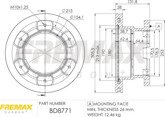 FREMAX BD-8771 - Bremžu diski autodraugiem.lv