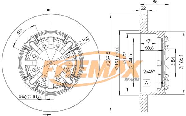 FREMAX BD-8773 - Bremžu diski autodraugiem.lv