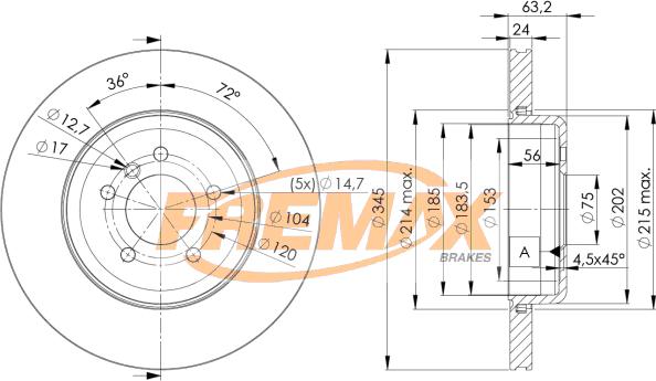 FREMAX BD-3403 - Bremžu diski autodraugiem.lv