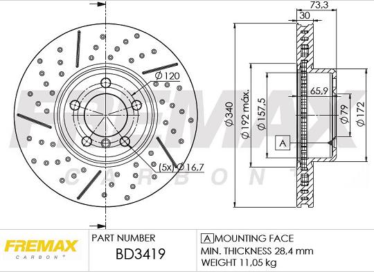 FREMAX BD-3419 - Bremžu diski autodraugiem.lv