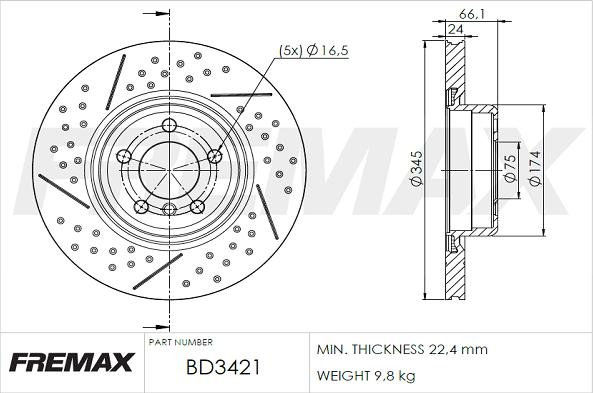 FREMAX BD-3421 - Bremžu diski autodraugiem.lv