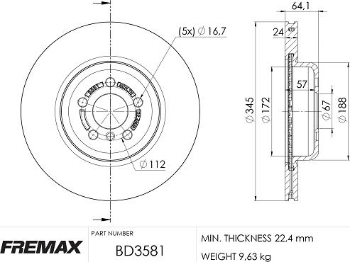 FREMAX BD-3581 - Bremžu diski autodraugiem.lv