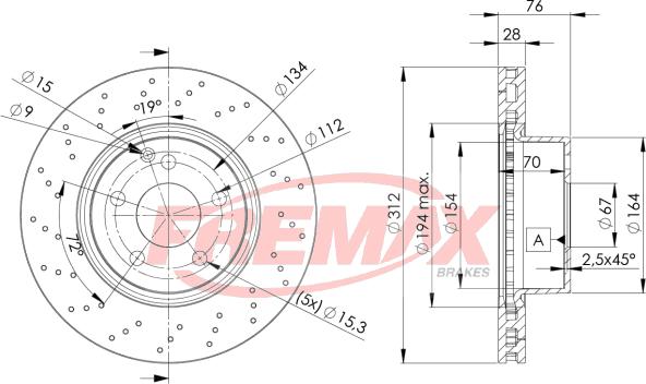 FREMAX BD-3054 - Bremžu diski autodraugiem.lv