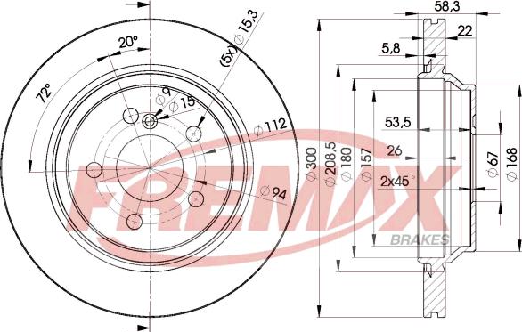 FREMAX BD-3053 - Bremžu diski autodraugiem.lv