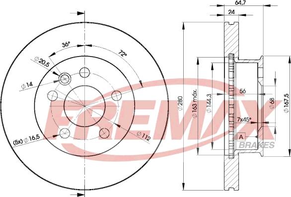 FREMAX BD-3014 - Bremžu diski autodraugiem.lv