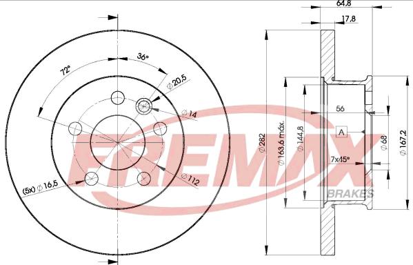 FREMAX BD-3012 - Bremžu diski autodraugiem.lv