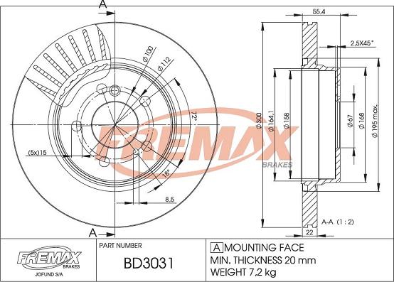 FREMAX BD-3031 - Bremžu diski autodraugiem.lv