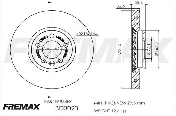 FREMAX BD-3023 - Bremžu diski autodraugiem.lv