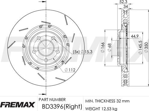 FREMAX BD-3396 - Bremžu diski autodraugiem.lv