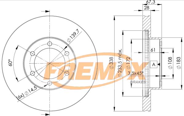 FREMAX BD-2918 - Bremžu diski autodraugiem.lv