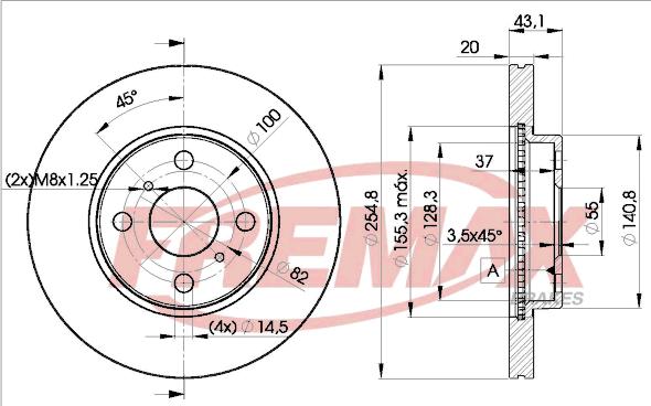 FREMAX BD-2040 - Bremžu diski autodraugiem.lv