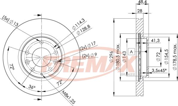 FREMAX BD-2063 - Bremžu diski autodraugiem.lv