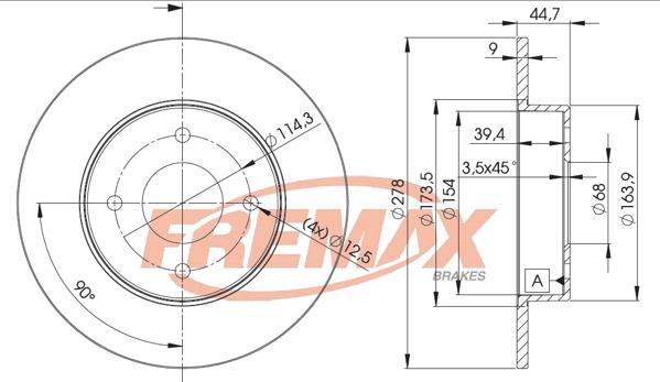 FREMAX BD-2083 - Bremžu diski autodraugiem.lv