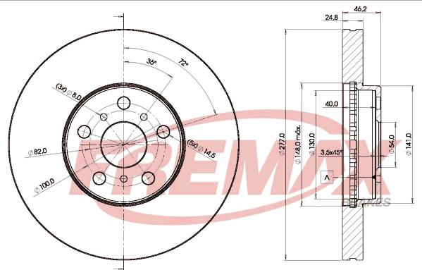 FREMAX BD-2039 - Bremžu diski autodraugiem.lv