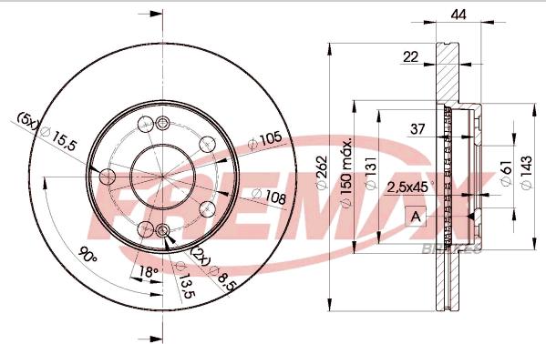 FREMAX BD-2233 - Bremžu diski autodraugiem.lv