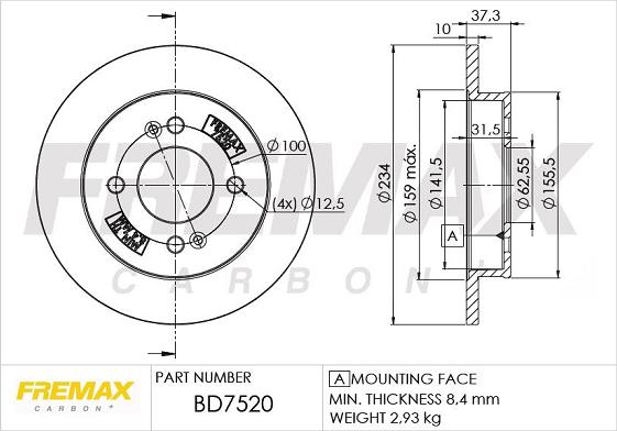 FREMAX BD-7520 - Bremžu diski autodraugiem.lv