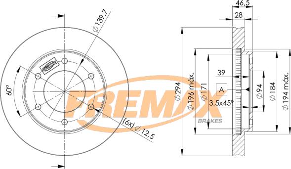 FREMAX BD-7019 - Bremžu diski autodraugiem.lv