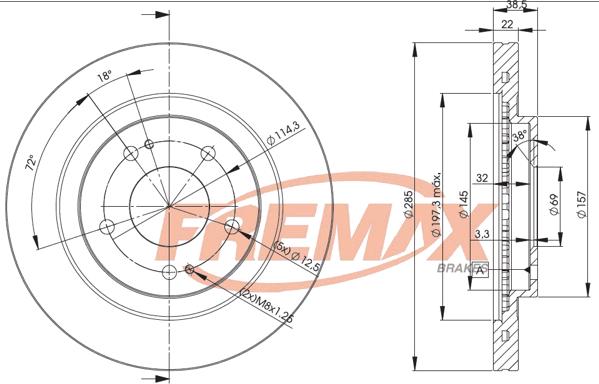 FREMAX BD-7039 - Bremžu diski autodraugiem.lv