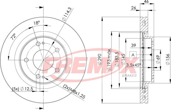 FREMAX BD-7031 - Bremžu diski autodraugiem.lv