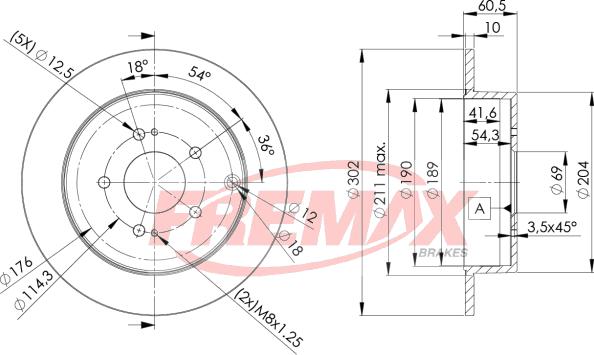 FREMAX BD-7032 - Bremžu diski autodraugiem.lv