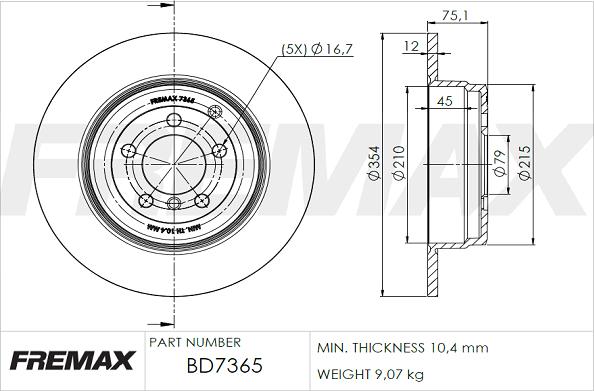 FREMAX BD-7365 - Bremžu diski autodraugiem.lv