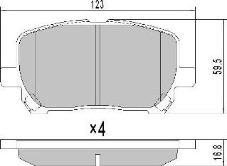 Japanparts PA213MK - Bremžu uzliku kompl., Disku bremzes autodraugiem.lv