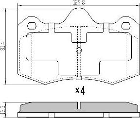 DJ Parts BP2650 - Bremžu uzliku kompl., Disku bremzes autodraugiem.lv