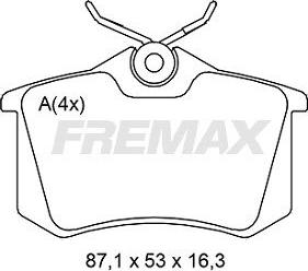 FREMAX FBP-2597 - Bremžu uzliku kompl., Disku bremzes autodraugiem.lv